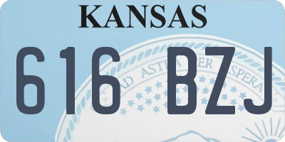 KS license plate 616BZJ