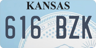 KS license plate 616BZK