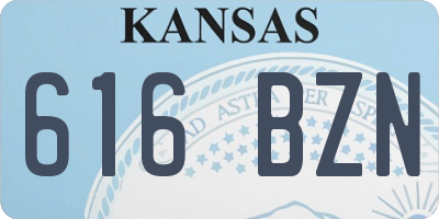 KS license plate 616BZN