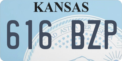 KS license plate 616BZP