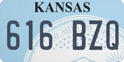 KS license plate 616BZQ