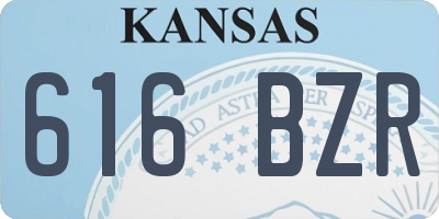 KS license plate 616BZR