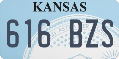 KS license plate 616BZS