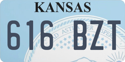 KS license plate 616BZT