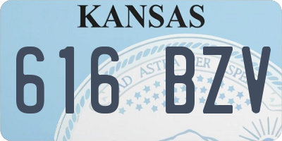 KS license plate 616BZV