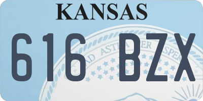 KS license plate 616BZX