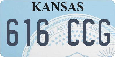 KS license plate 616CCG
