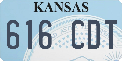 KS license plate 616CDT