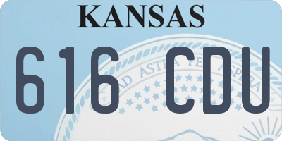 KS license plate 616CDU