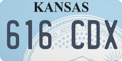 KS license plate 616CDX