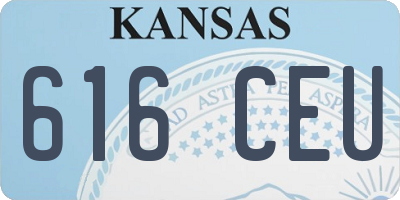 KS license plate 616CEU