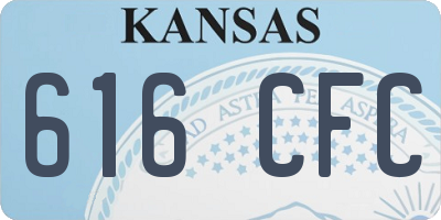 KS license plate 616CFC