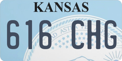KS license plate 616CHG