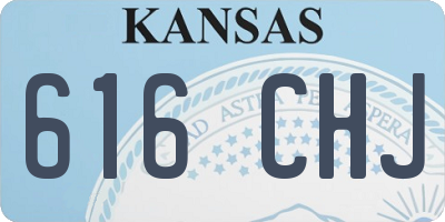 KS license plate 616CHJ