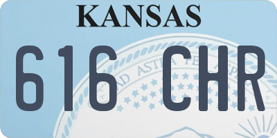 KS license plate 616CHR
