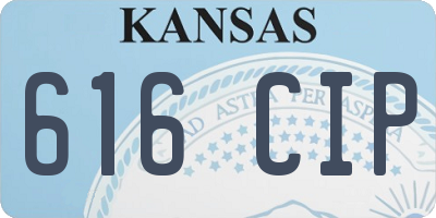 KS license plate 616CIP