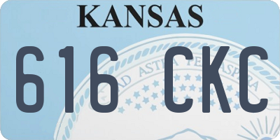 KS license plate 616CKC