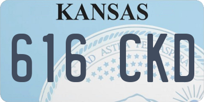 KS license plate 616CKD