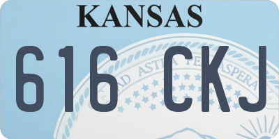 KS license plate 616CKJ