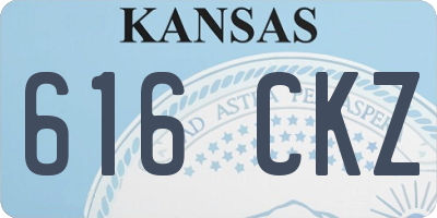 KS license plate 616CKZ