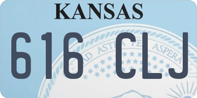 KS license plate 616CLJ