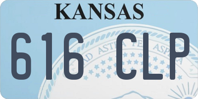 KS license plate 616CLP