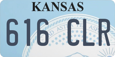 KS license plate 616CLR