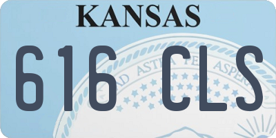 KS license plate 616CLS