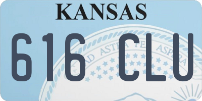 KS license plate 616CLU