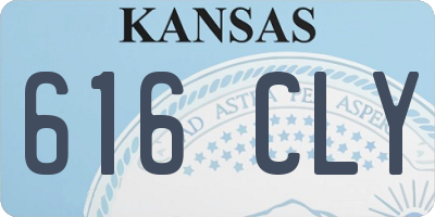KS license plate 616CLY