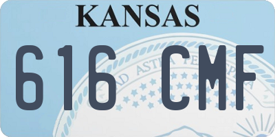 KS license plate 616CMF