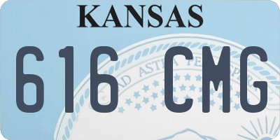 KS license plate 616CMG