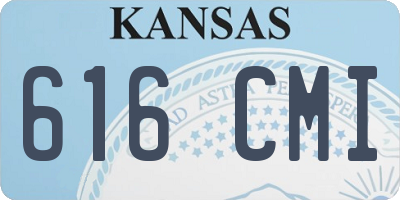 KS license plate 616CMI