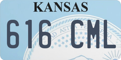 KS license plate 616CML