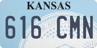 KS license plate 616CMN