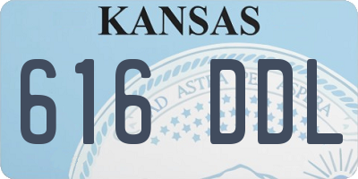 KS license plate 616DDL