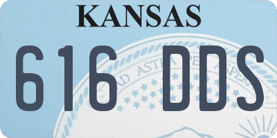KS license plate 616DDS