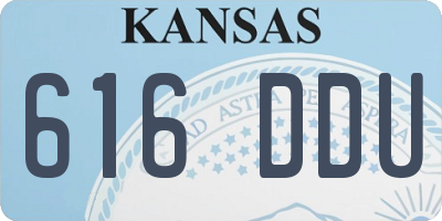 KS license plate 616DDU