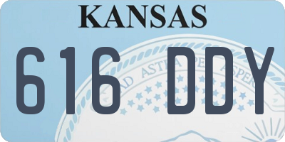 KS license plate 616DDY