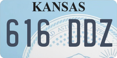 KS license plate 616DDZ