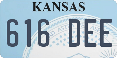 KS license plate 616DEE