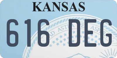 KS license plate 616DEG
