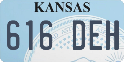 KS license plate 616DEH
