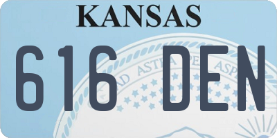 KS license plate 616DEN