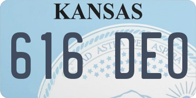 KS license plate 616DEO