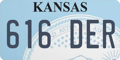 KS license plate 616DER
