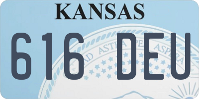 KS license plate 616DEU