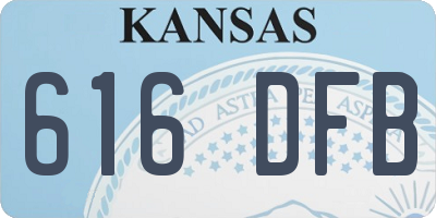 KS license plate 616DFB