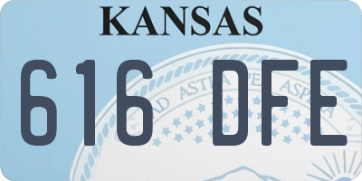KS license plate 616DFE