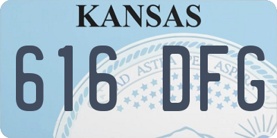 KS license plate 616DFG
